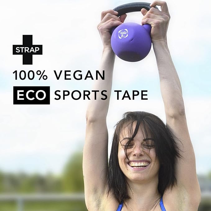 STRAP Natural Bamboo Body Tape - Biodegradable, Non Toxic, and Sustainable - Athletic Sports Medical Skin Wrap - 1.97 Inch X 5-1/2 Yard STRNACT, 1 Ct