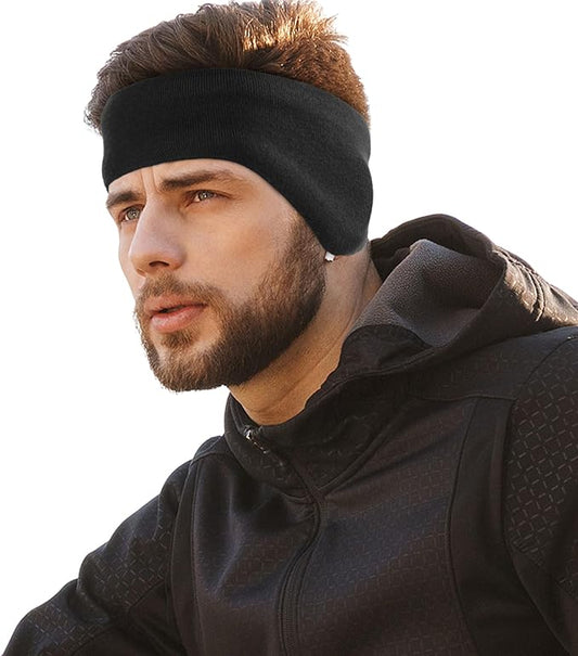 WTACTFUL Winter Double-Layer Fleece Ear Warmers Muffs Headband Ear Covers for Men Women Ski Running Cycling Hiking