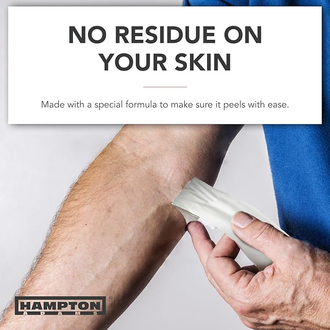 Hampton Adams | As Seen on Shark Tank | Original Athletic Sports Tape (3-Pack) | 45ft Rolls | Very Strong Easy Tear NO Sticky Residue | Best Tape for Athlete & Trainers | Fingers Ankles Wrist