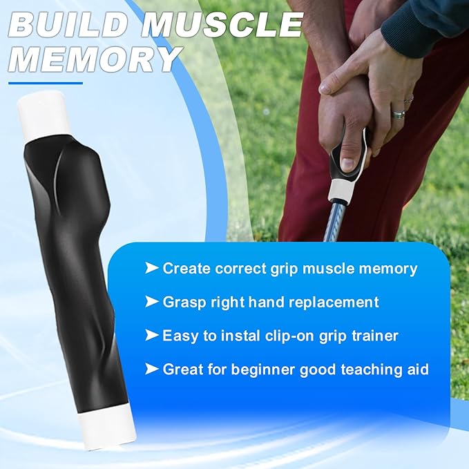 Golf Grip Trainer, Golf Club Grip, Golf Grip Training Aid, Helps Improve and Train Correct Hand Position (Right Hand )