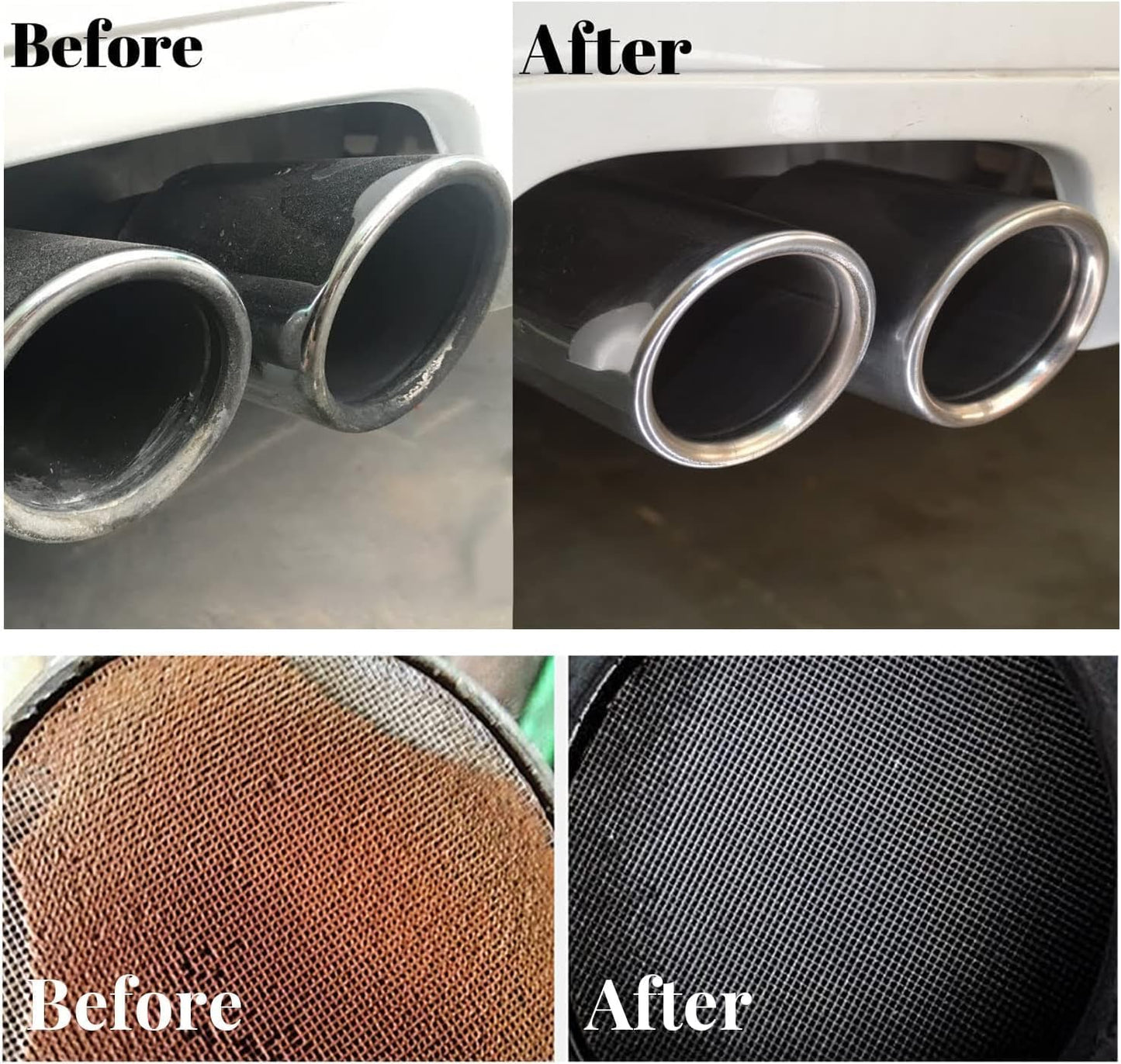 Catalytic Converter Cleaner, Auto Parts Engine Auto Parts Engine Cleaner, Pipe Carbon Removal Cleaner Treatment Additive Oil, Fuel System Treatment Oil for Gas and Diesel Car (2PCS*120ML) ﻿