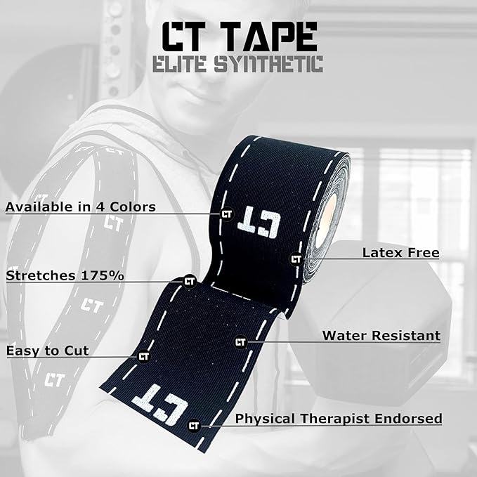 Sports & Kinesiology Tape (16.5ft Uncut Roll) - Latex Free, Water Resistant, Uncut Kinesiology Tape for Knee, Elbow, Ankle, Back & Shoulder Muscle