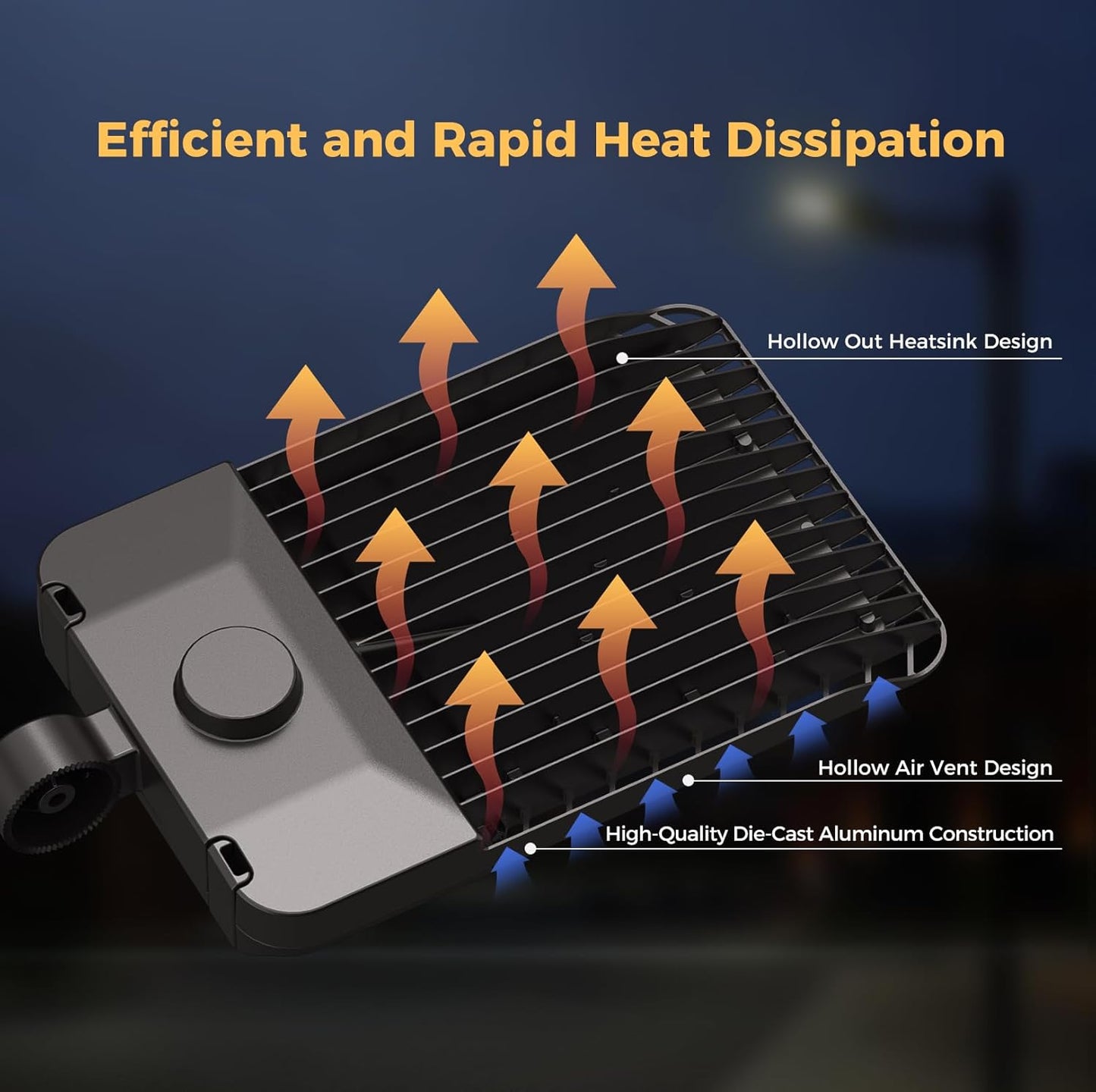 340W LED Parking lot Light Commercial Area Oudoor Lighting Street Light with Dusk to Dawn Photocell 61200Lm(180LM/W) 6000K IP65 Waterproof 100-277V for Driverway, Parking Lot 9 Pack