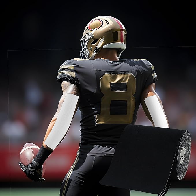 OK TAPE Turf Tape Football, Extra Wide Turf Tape for Turf Burn, White Kinesiology Tape Waterproof, Durable and Super Sticky, 4in x 21ft (4in x 15.75in/16pcs)