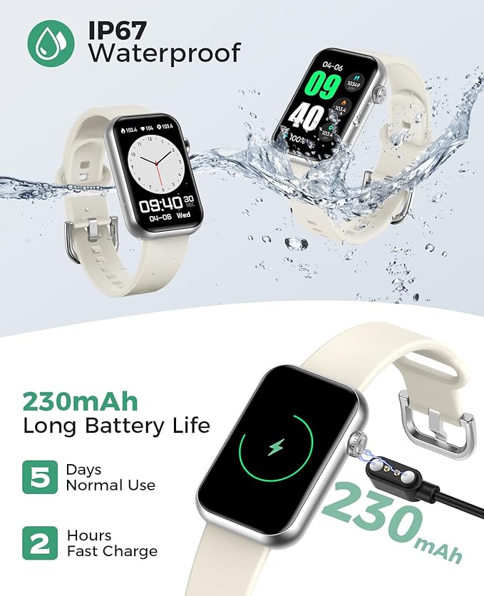 Smart Watch Fitness Tracker (Answer/Make Calls), 24/7 Heart Rate Spo2 Blood Pressure Monitor Sleep Tracker, 114 Sports Modes Calorie Step Tracker Pedometer, Waterproof Activity Tracker for Women Men