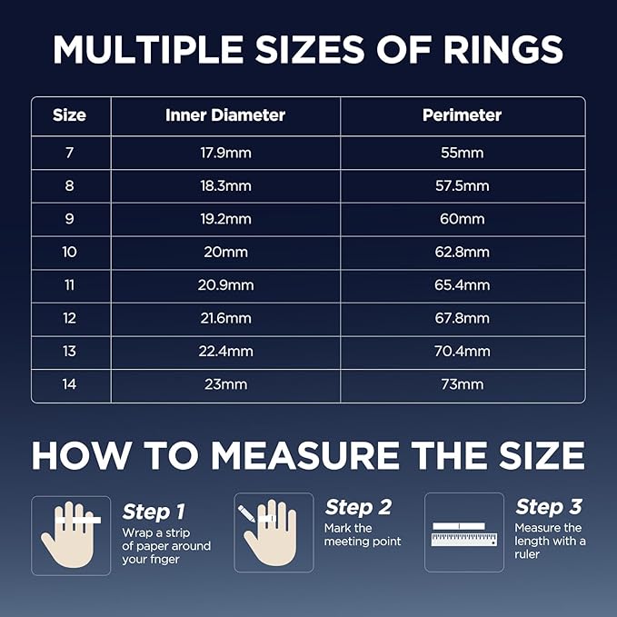 Fitness Tracker, Smart Ring for Women Men, Fitness Ring with Sleep Tracker, 24/7 Heart Rate Monitor, Health Activity Trackers,Step Counter,Calorie Pedometer,No Subscription,for iOS Android(Black,#14)