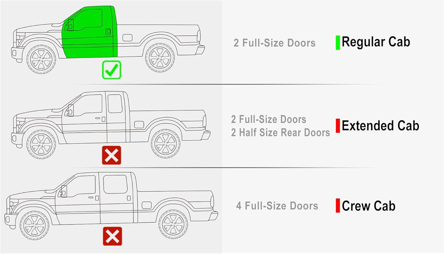 APS Running Boards (Nerf Bars Side Steps Step Bars) Compatible with Ford F250 F350 Super Duty 1999-2016 Regular Cab (Stainless Steel Black Powder Coated 5 inches)