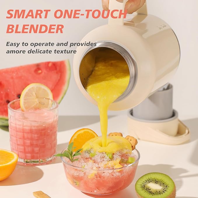 Portable Blender for Shakes and Smoothies 33oz High-Speed Portable Blender Rechargeable with Stainless Steel Straw BPA Free for Fruits and Veggies, White