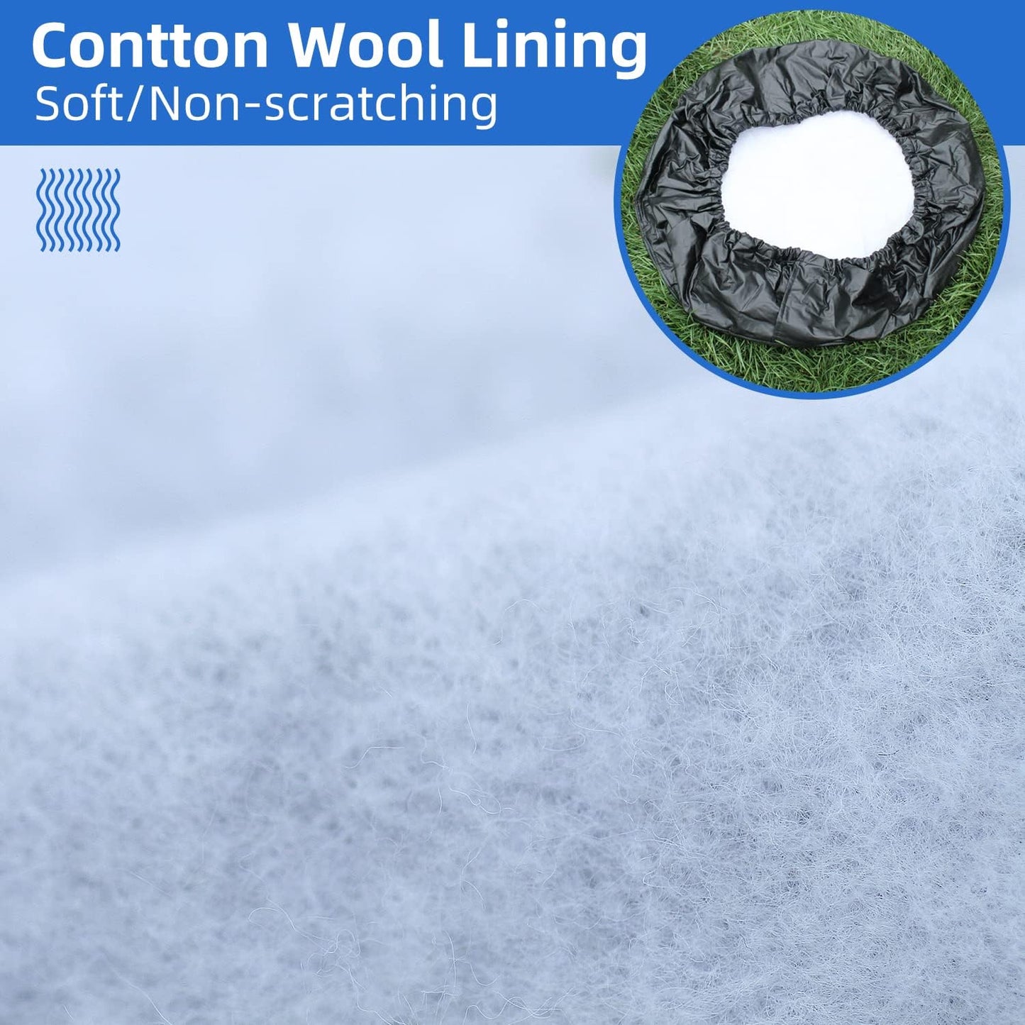 Tire Covers 4 Pack, Waterproof Thickening Tire Wheel Protector for Truck, SUV, Trailer, Camper, RV, Universal Fits Tire Diameters 30-32 inches, Black