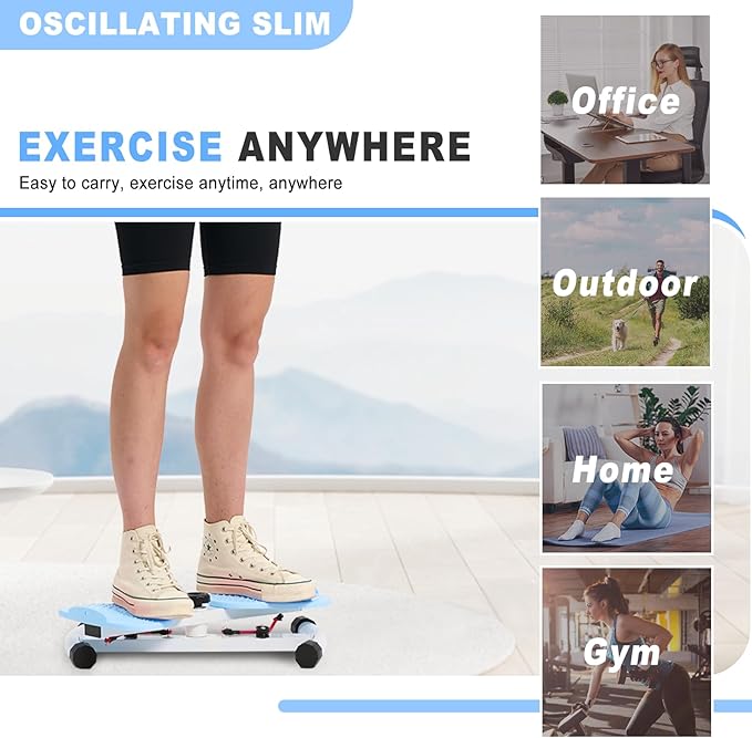 Waist Twister Ab Machine with 300 lbs Weight Capacity Anti-slip twist board Noiseless Home Gym Exercise Equipment for Women Men