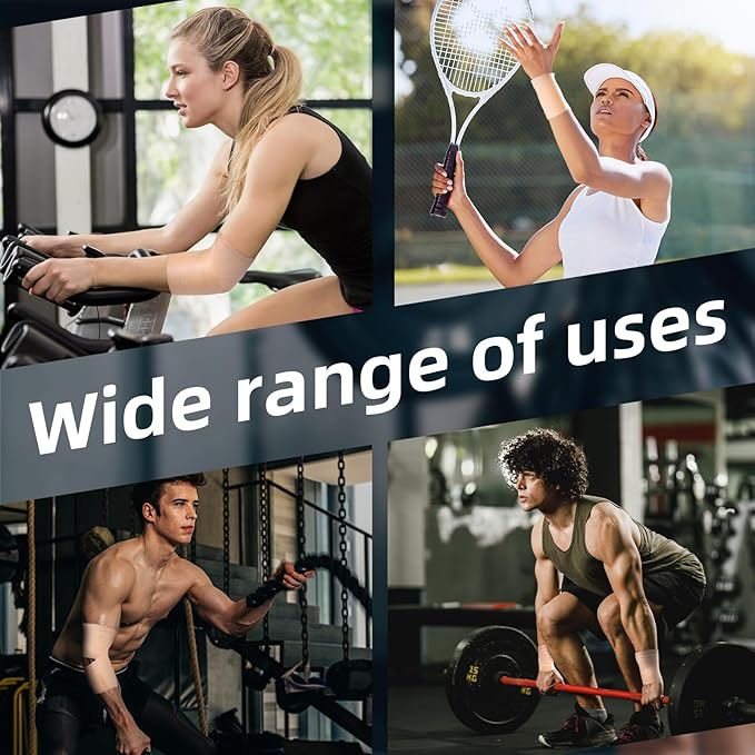 CKeep Pre Wrap Athletic, 3 Rolls Beige Prewrap Athletic Tape, Foam Underwrap Sports Wrap for Hair