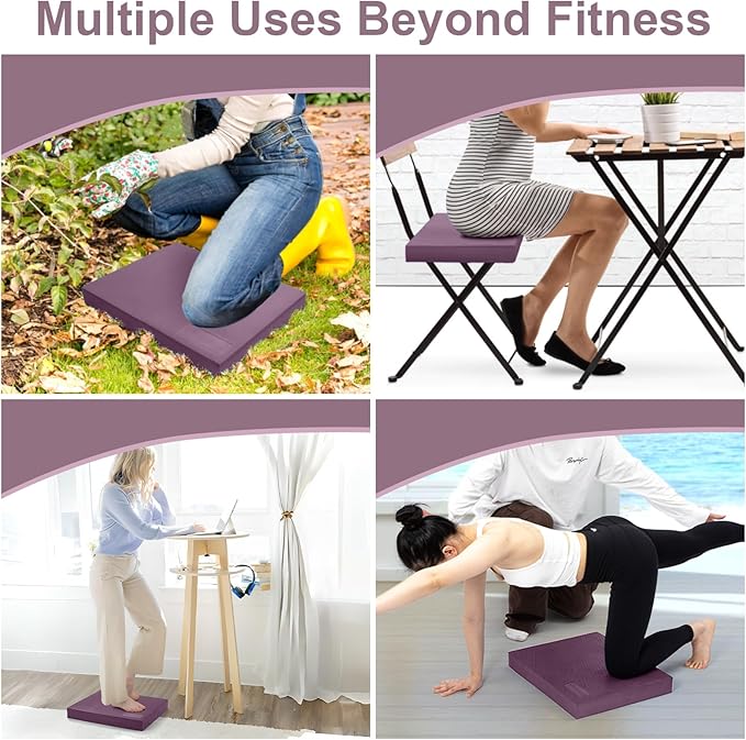 StrongTek Extra Wide Foam Balance Pad for Physical Therapy, 19" X 15.8" X 2.4", High-Density TPE Foam Pad for Exercise, Enhanced Stability, Core Strength, Non-Slip & Water-Resistant, for Fitness, Yoga