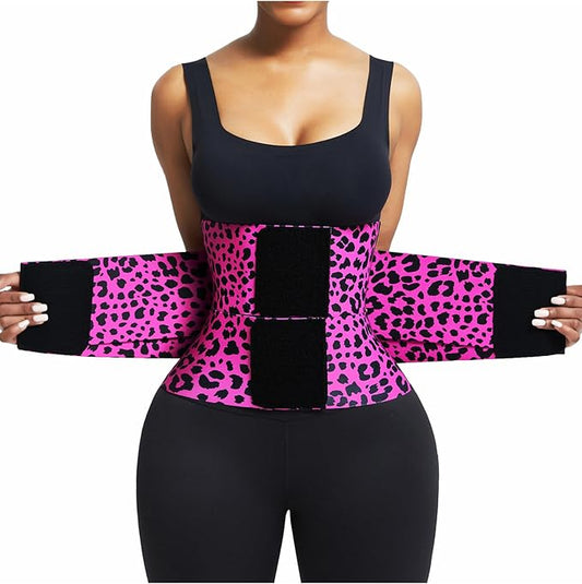 FeelinGirl Waist Trainer Belt Waist Cincher Trimmer Ab Belt Tummy Control Body Shaper with Triple Wrap Women and Men