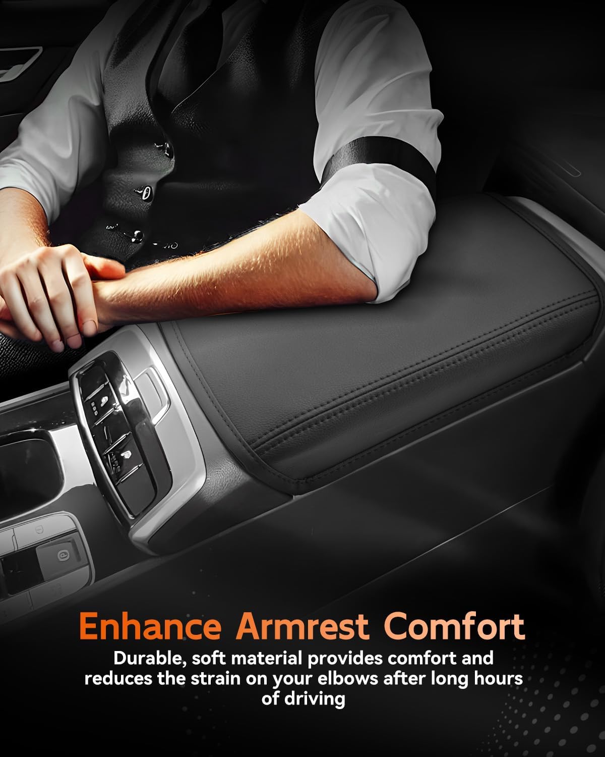 CDEFG for 2022-2025 Hyundai Santa Cruz Center Console Cover Armrest Box Cover for Santa Cruz Pickup (SE, SEL, SEL Activity, XRT, Limited) 2022 2023 2024 2025 Accessories Console Arm Rest Protector