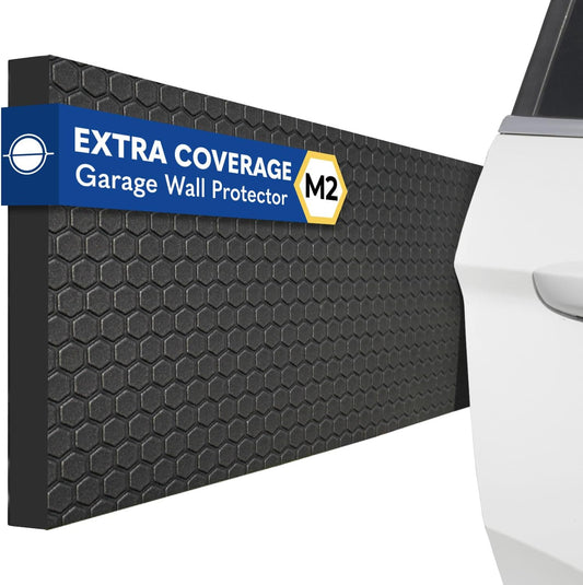 M2 Garage Wall Protector Car Door Wall Protector, Tool-Free, Designed in Australia (Black, 4 Pack)