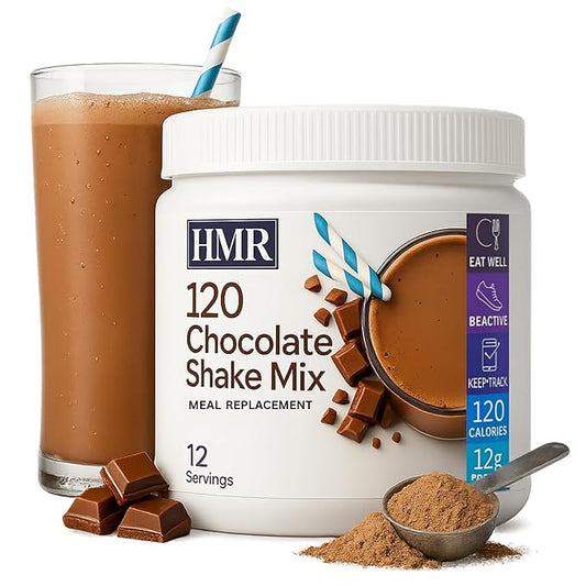 HMR 120 Chocolate Shake Meal Replacement Powder | Chocolate Shake Mix to Support Healthy Weight Loss | 12g of Protein | Nutritional Drink | Low Calorie Food | 12 Servings