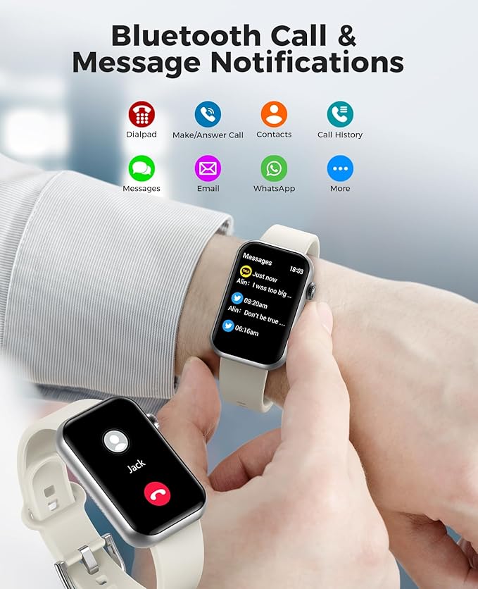 Smart Watch Fitness Tracker (Answer/Make Calls), 24/7 Heart Rate Spo2 Blood Pressure Monitor Sleep Tracker, 114 Sports Modes Calorie Step Tracker Pedometer, Waterproof Activity Tracker for Women Men