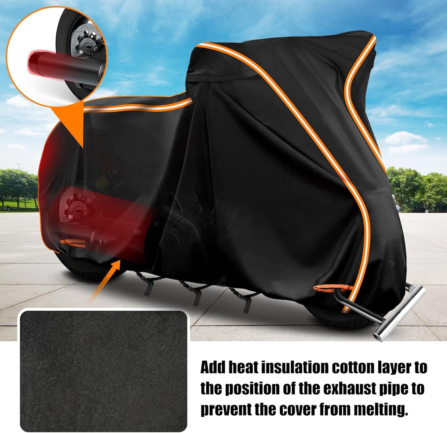 420D Waterproof Motorcycle Cover for Indian Scout,101 Scout,Scout Sixty,Scout Rogue,Scout Rogue Sixty,Scout Classic,Windproof Heavy Duty Outdoor Bike Cover