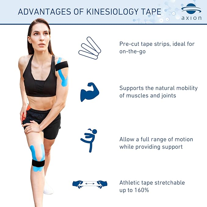 Kinesiology Tapes PRECUT Black Beige | 50 Pre-Cut Sport Tape Strips 10x2 in | Waterproof • Skin-Friendly • Elastic | Kinesiology Tapes Ideal for Sports