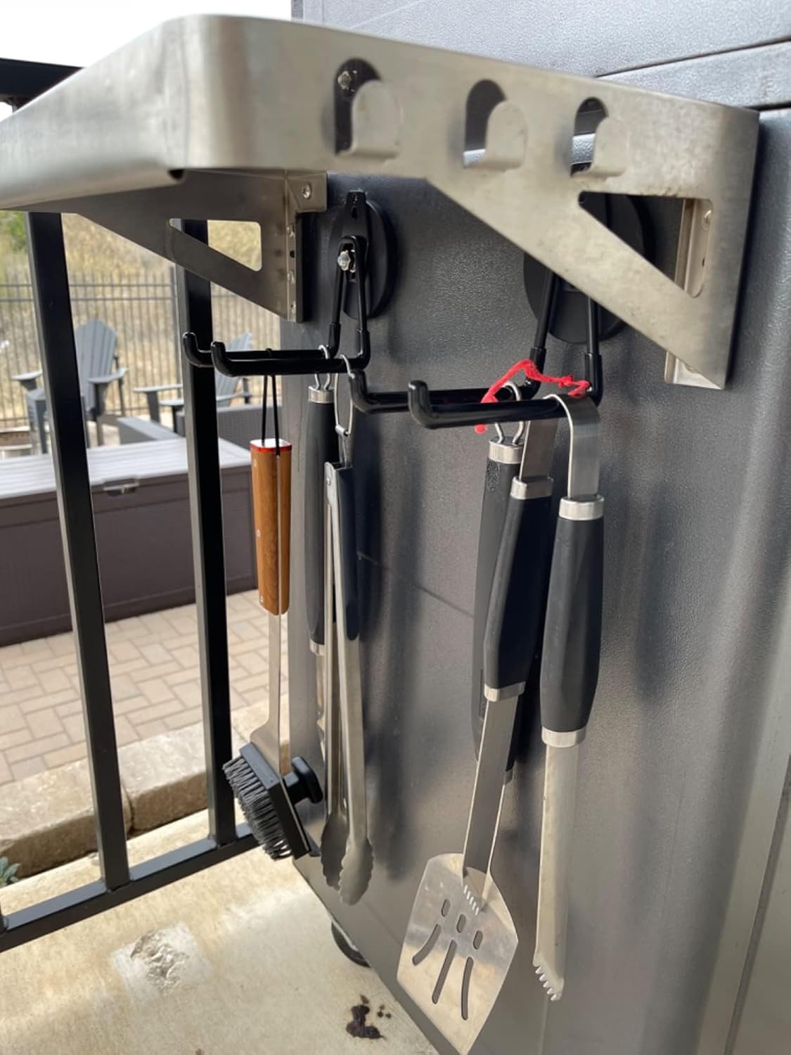 MUTUACTOR Large Magnetic Hooks,2pcs Super Strong Magnetic Storage Hooks for Hanging Tools Heavy Duty Magnetic Storage Hooks for Tools Organization,Power Drill Drivers,Tool Box,Chest or Metal Cabinet