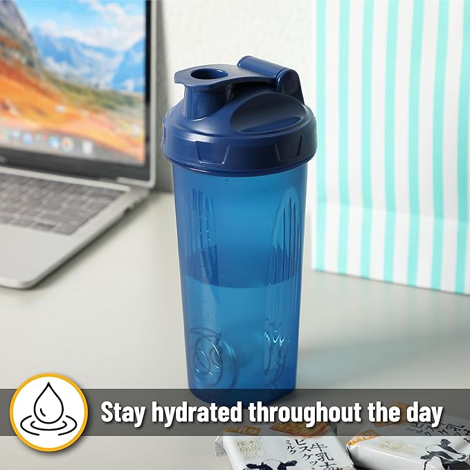 Mr. Pen- Shaker Bottles for Protein Mixes, 28 oz, 4 Pack, Colorful Protein Shaker Bottle with Wire Whisk Ball, Mixer Bottle