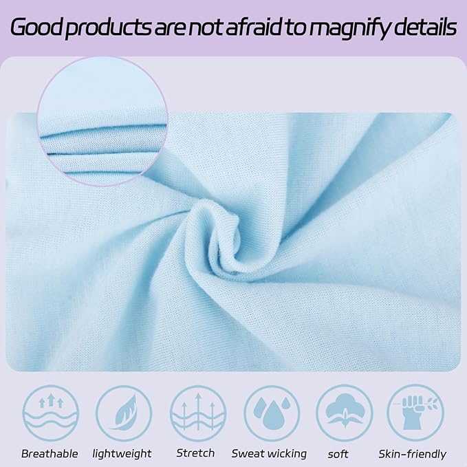 XTREND 6 Pcs Wide Headbands for Women Fashion Headband Stretch Headband Boho Head Bands Hair Band Turban Workout Sport Hairband Accessories (Black, Orange, Blue, Light Gray, White, Pink)