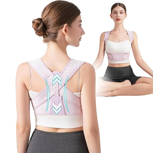Posture Corrector For Women, Adjustable Back Brace For Posture, Back Posture Corrector Providing Pain Relief From Lumbar, Neck, Shoulder, And Clavicle, Back (L/XL Upper Waist 35-45 Inch)
