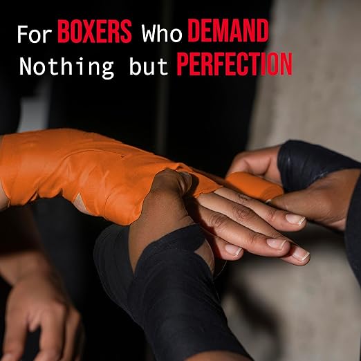 Ringside 1" Athletic Trainers Tape, Cotton Kinesiology Tape for Combat Sports, Adhesive, 30 Foot Rolls, Orange, 15 Rolls