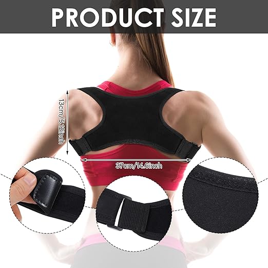 Posture Corrector for Women, Adjustable Upper Back Brace, Back Posture Correct, Posture Support for Women, Neck and Back Pain Relief, Back Brace for Posture
