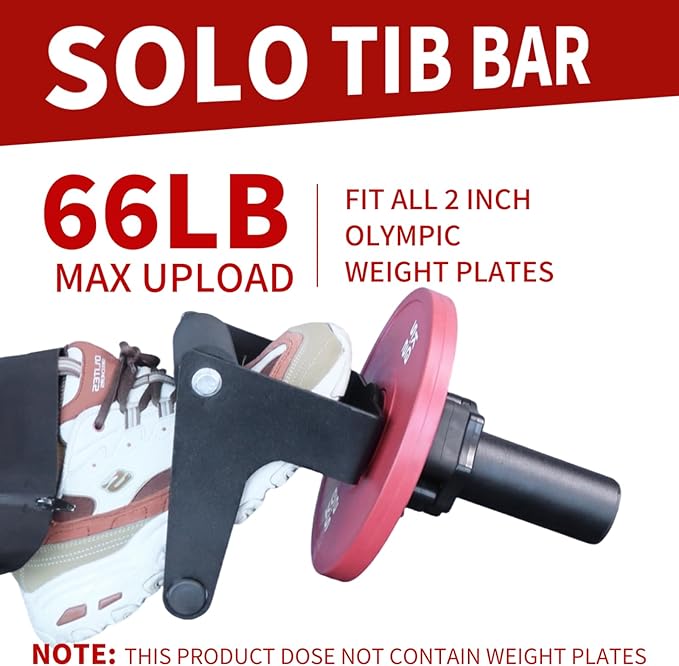 MARLANG Solo Tib Bar Tibialis Trainer Tibialis Bar Knees Over Toes Equipment Tibialis Raise Tibia Dorsi Calf Workout Machine Calves Workout Equipment Fit 2 Inch Weight Plates