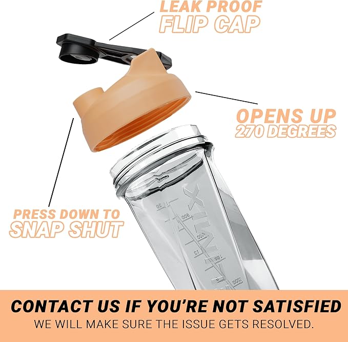 HELIMIX 2.0 Vortex Blender Shaker Bottle Holds upto 28oz | No Blending Ball or Whisk | USA Made | Portable Pre Workout Whey Protein Drink Shaker Cup | Mixes Cocktails Smoothies Shakes | Top Rack Safe