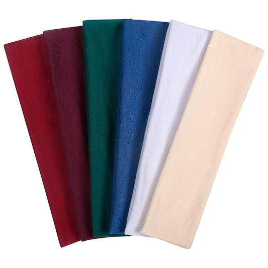 TERSE Headbands for Women Non Slip Elastic Sweat Hairbands Soft Fabric Hair Bands for Women's Hair, Workout Yoga Running Sport Thin Hair Wrap for Girls