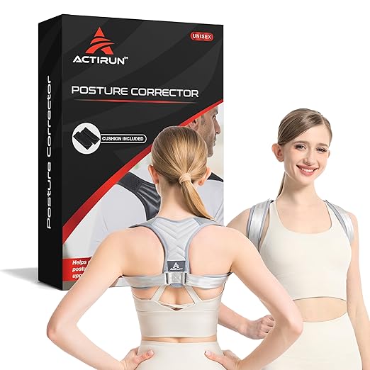 Posture Corrector for Women and Men – Adjustable Upper Back Brace for Shoulder and Back Support – Spine Alignment and Hunch Relief – Breathable, Lightweight – Wear Under or Over Clothes