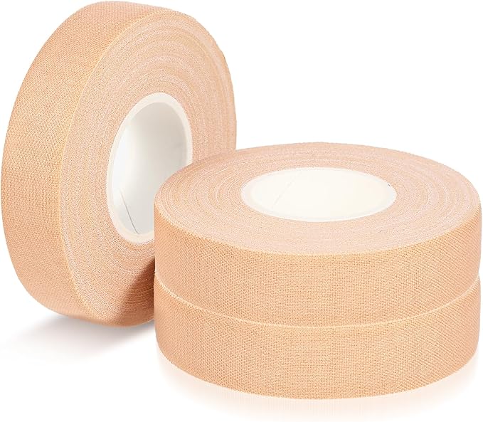 Finger Tape, 0.5 Inch x 10 Yard Nude Athletic Tape Extra Strong Adhesive, 3 Rolls Sport Tape, Medical Tape, Foot Tape for Rock Climbing, Grappling, Basketball, Lifters and BJJ Finger Tape