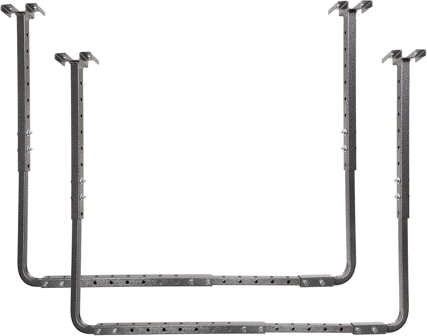 80844-10 34 in. x 26 in. Adjustable Garage Ceiling Mount Storage Rack Kit - Hammertone