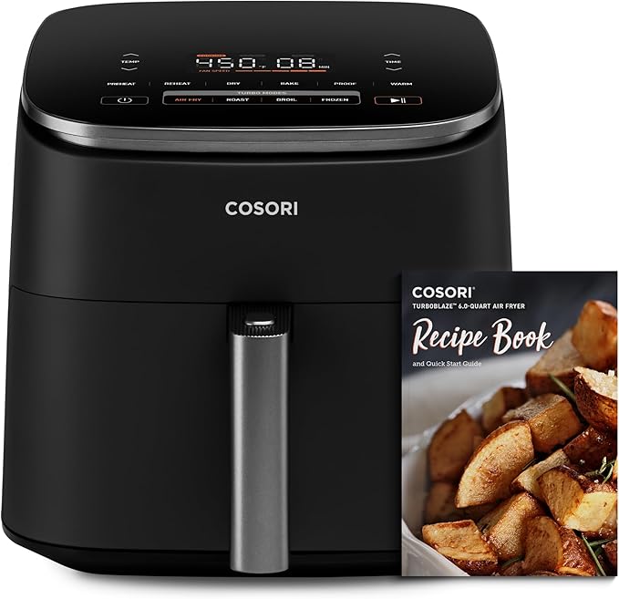 COSORI Air Fryer TurboBlaze 6.0-Quart Compact Airfryer that Roast & Air Fryer Liners