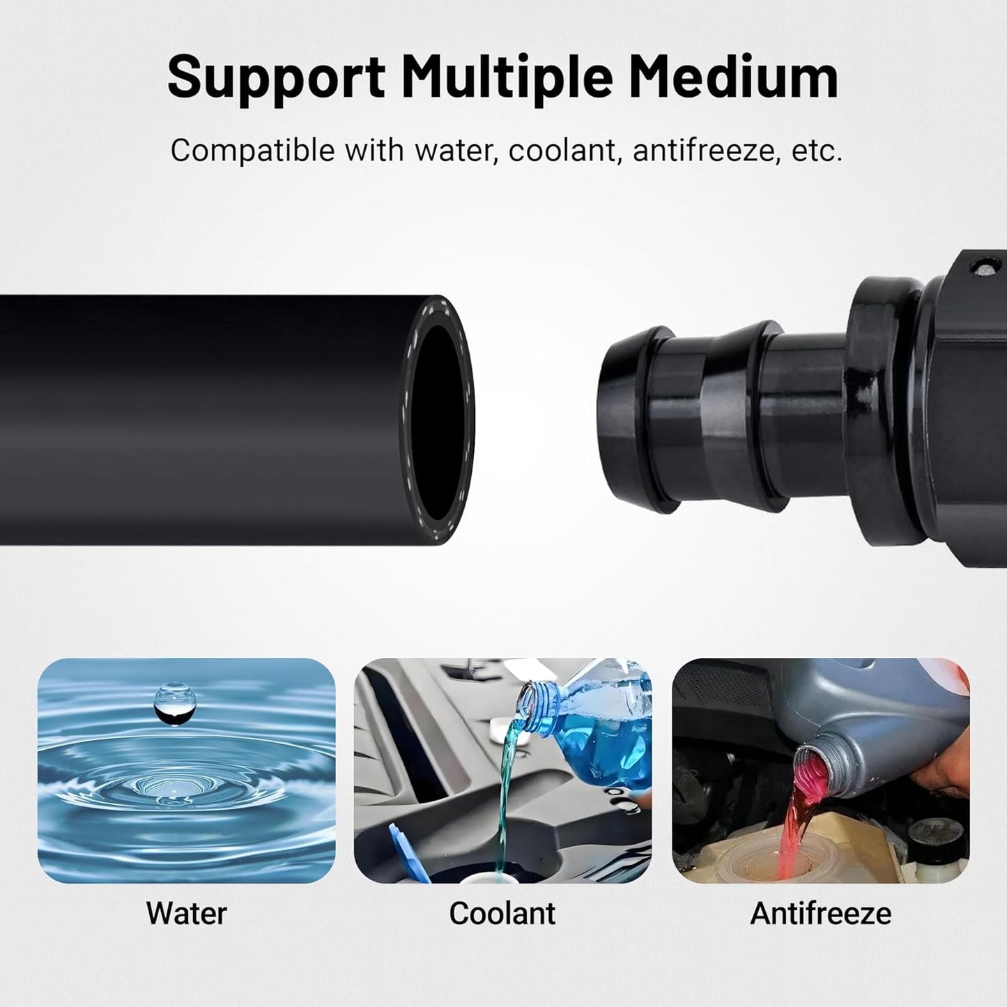 EVIL ENERGY 5/8" Heater Hose Coolant Radiator Straight 100PSI SAE 20R3 25FT Black