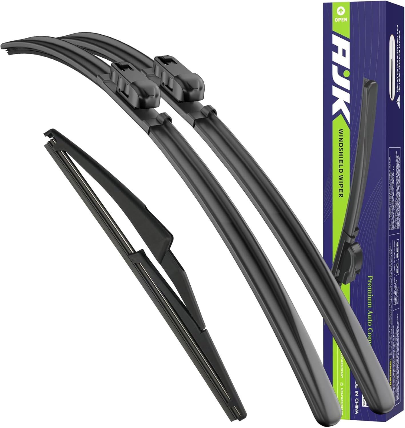 AJK Wiper Blades for Jeep Renegade 2015 2016 2017 2018 2019 2020 2021 2022 2023, 2 Piece All Weather OEM Quality Automotive Replacement Windshield Wiper Blades for My Car