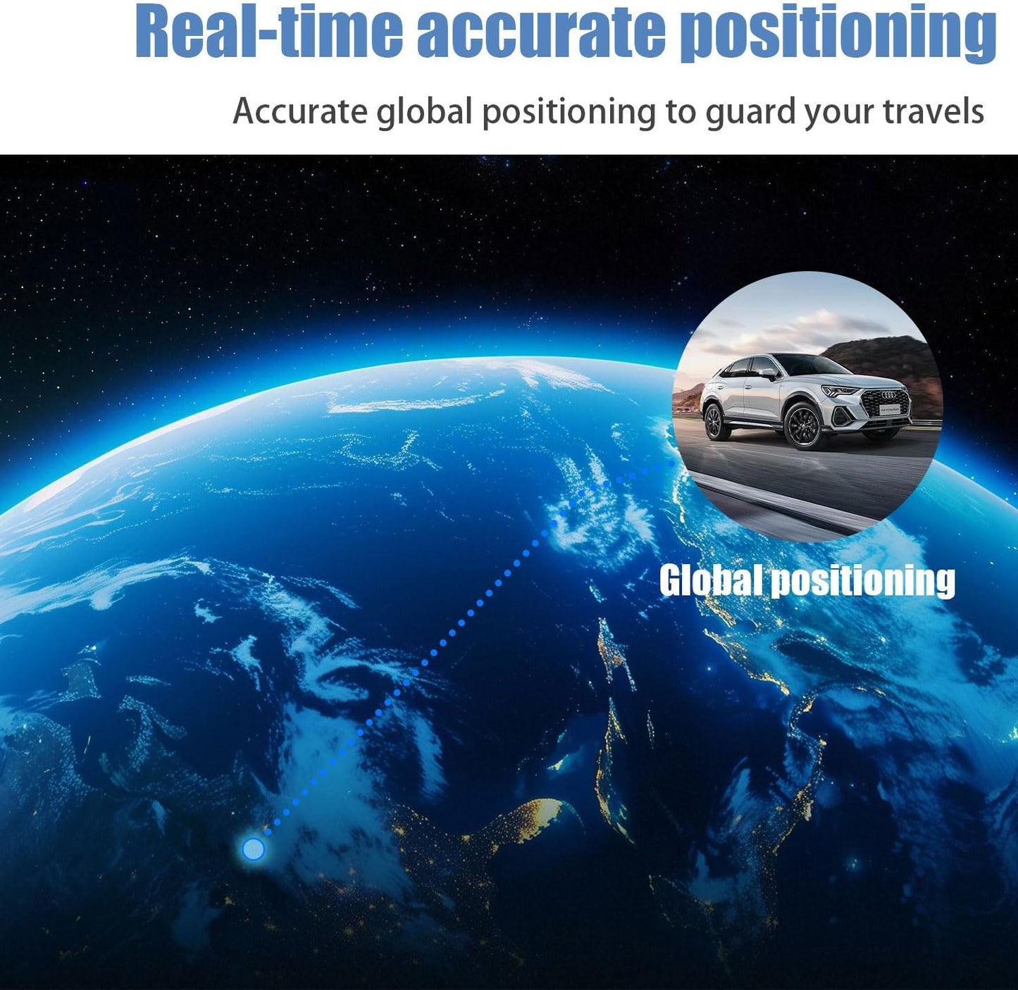 GPS Tracker for Vehicles,Car GPS Tracker Portable Real Time Magnetic GPS Tracking Device, Full Global Coverage Location Tracker for Car,kids,dogs,Trucks/Person. No Subscription Required/No Monthly Fee