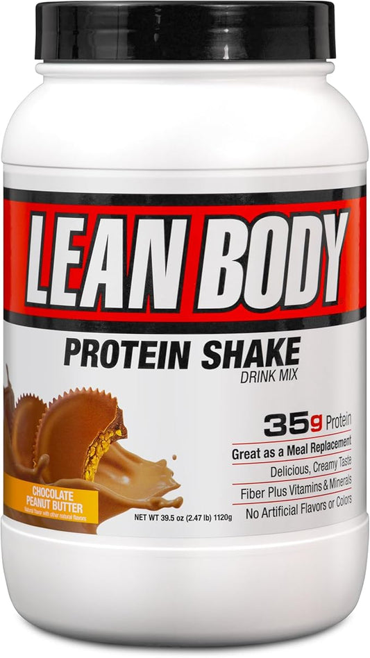 LABRADA Nutrition – Lean Body High Protein Meal Replacement Shake, Whey Protein Powder for Weight Loss and Muscle Growth, Chocolate Peanut Butter, 2.47LB Tub Packaging May Vary