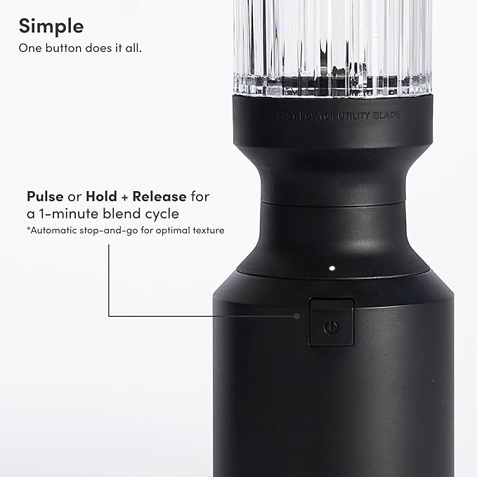 Beast Mighty 850 Plus | Premium Compact Personal Blender | Smoothies, Shakes, Dressings, Sauces | Blends Ice and Frozen Fruit | New XL Vessel | Extra Vessels, Lids and Straws | 850W (Carbon Black)