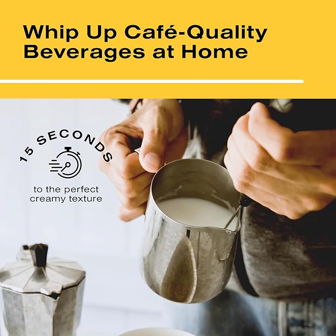 Bean Envy Milk Frother Handheld for Coffee - Electric Hand Blender, Mini Drink Mixer Whisk & Coffee Foamer Wand with Stand for Lattes, Cappuccino, Matcha and Hot Chocolate - Kitchen Gifts - Red