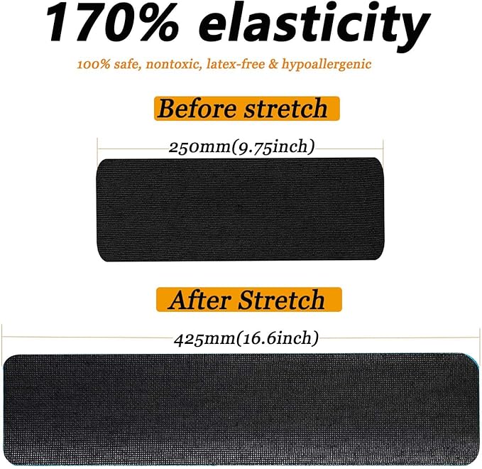 Kinesiology Tape Pro Athletic Sports Waterproof Breathable Athletic Elastic Kneepad Muscles & Joints Pain Relief Knee Taping for Gym Fitness Running Tennis Swimming Football (Mix, 60 Strips)