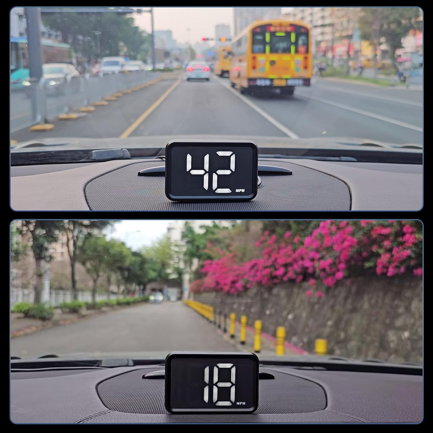 GPS Digital Speed Meter with MPH, Car Head Up Display for All Cars, USB Cable Plug & Play