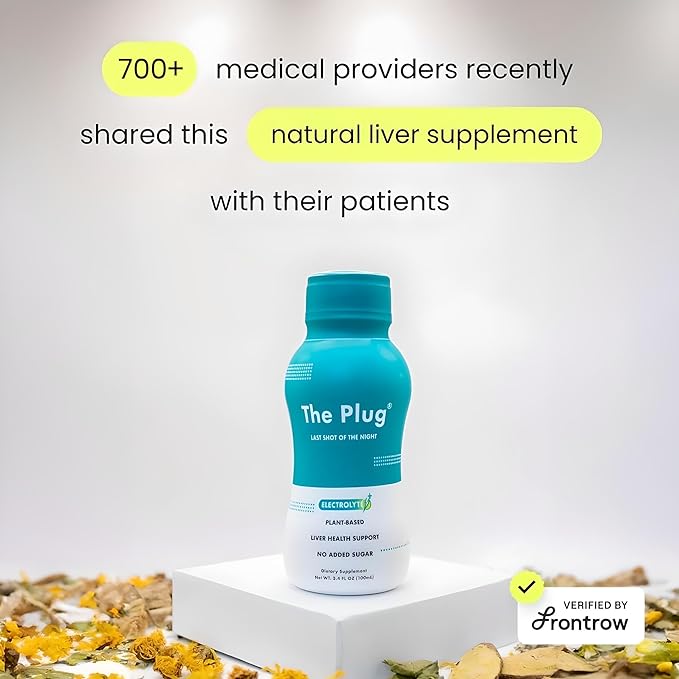 The Plug Liver Cleanse Detox & Repair Drink - Plant Based Herbal Electrolyte Drink for Liver Support & Health, Bloating Relief, Restore Antioxidants & Minerals | Liver Complex Energy Drink (6-Pack)