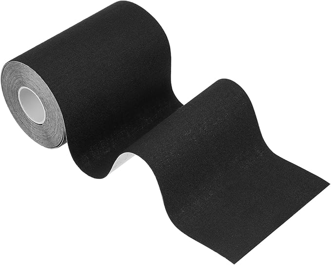 PATIKIL 5.5 Yard x 4 inch Kinesiology Tape, 1 Roll Adhesive Cotton Sports Muscle Support Tapes Waterproof Elastic Tape for Knee Ankle Wrist Shoulder, Black