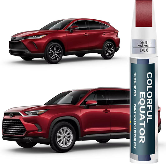 3Q3 Dark Red/Salsa Red Pearl Touch Up Paint for Toyota, Car Paint Pen Scratch Repair Two-In-One Touch Up Paint, Premium Car Scratch Remover for Deep Scratches