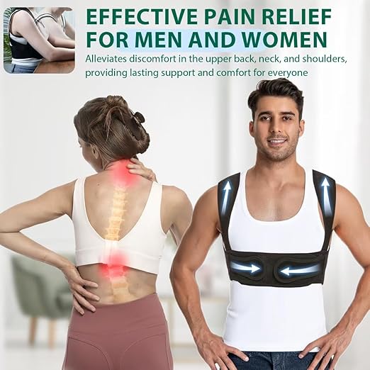 Posture Corrector for Women, Back Brace Posture Corrector Neck Hump, Back Support for Men and Women - Upper Back Pain Relief, Improve Posture, Correct Hunchback, Slouching, Kyphosis(S)