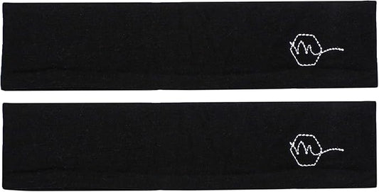 Maven Thread Women's 2" Wide Non Slip Sweat-Wicking Headband for Exercise and Yoga, 2-Pack