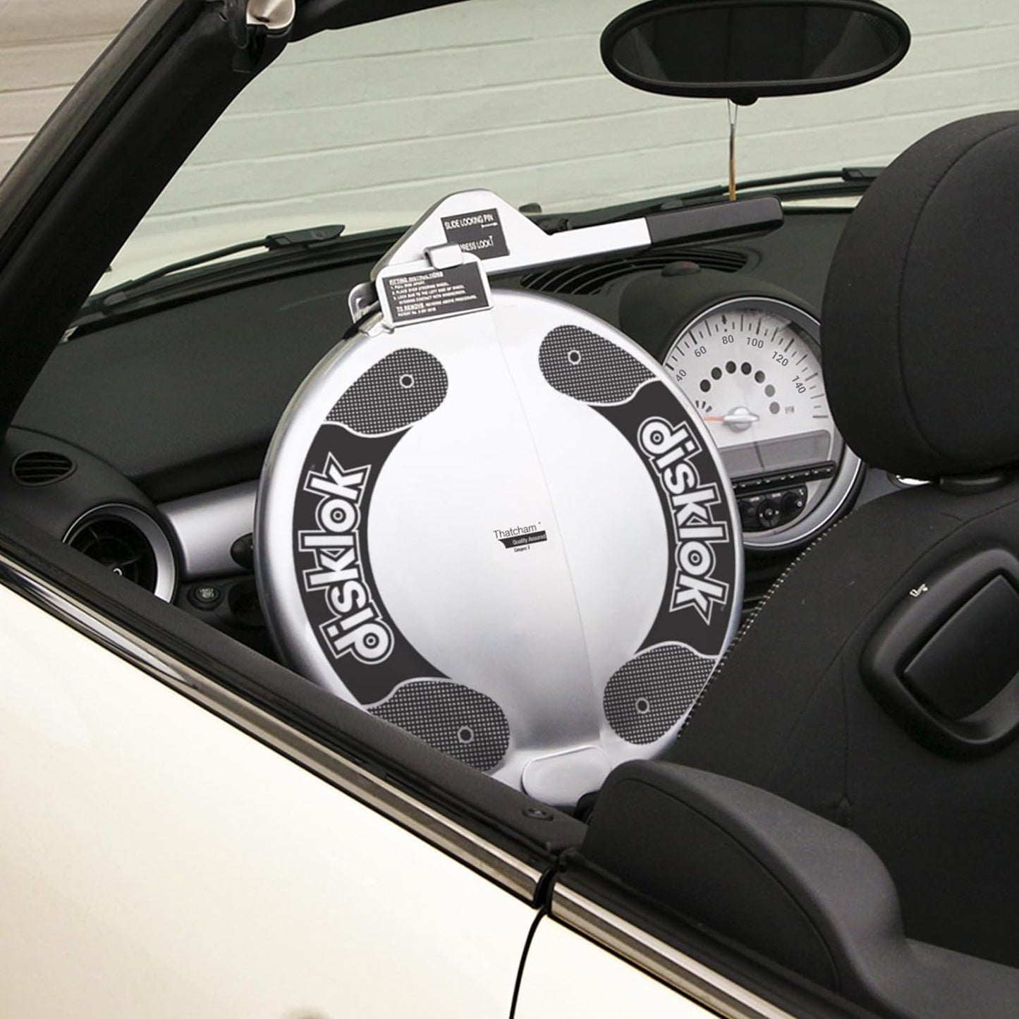 Security Device - Steering Wheel Lock - Full Cover - Silver - Thatcham Approved (Large, 16.4in - 17.3in)